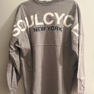 SoulCycle New York grey and blue spirit jersey. Size medium.